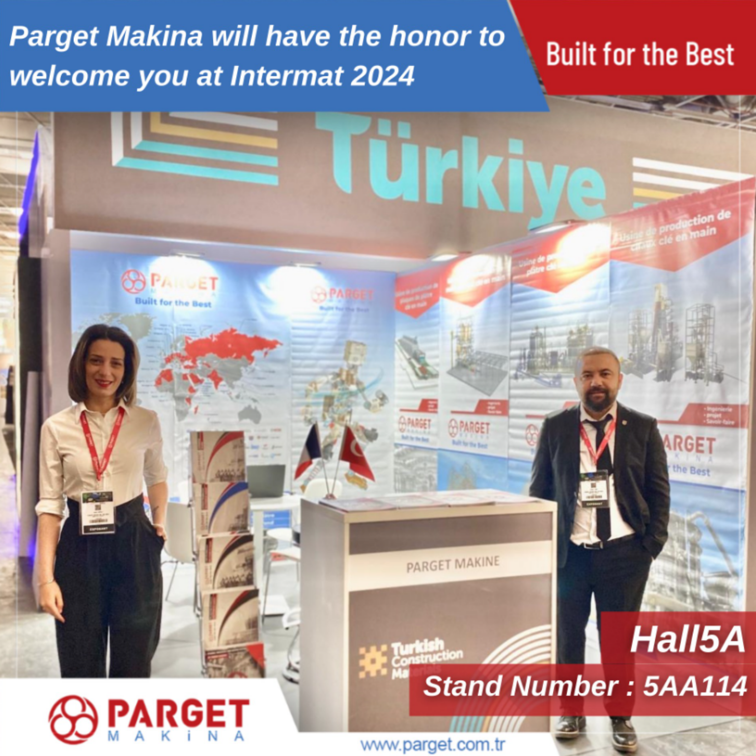 Parget Makina will have the honor to welcome you at Paris/Intermat